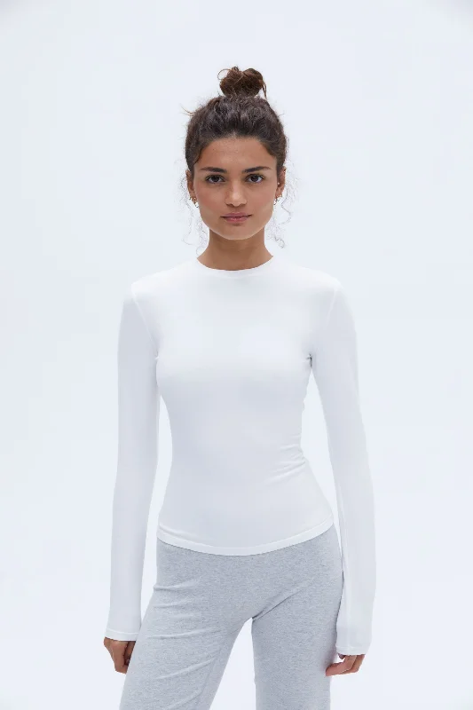 Women's Outfit Long Sleeve Top - White