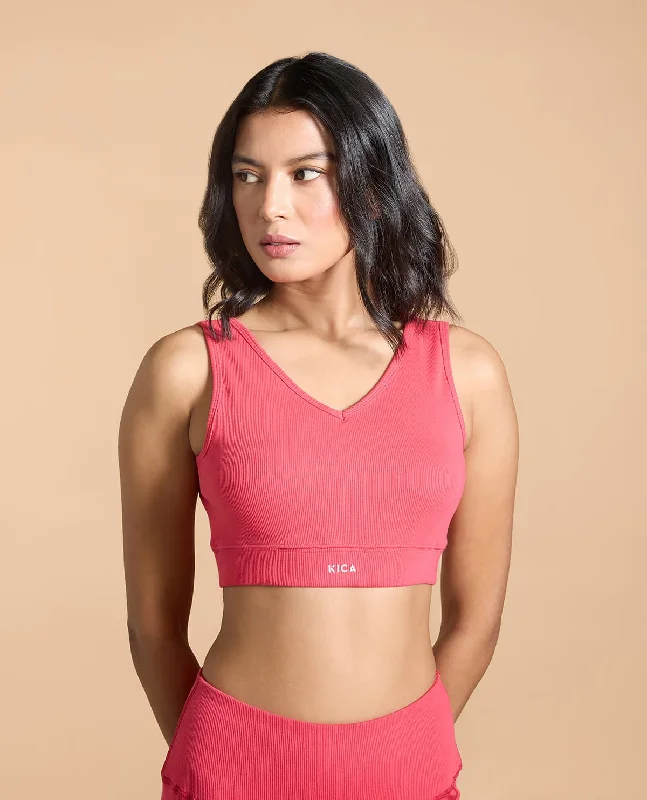 Ribbed Cotton Sports Bra