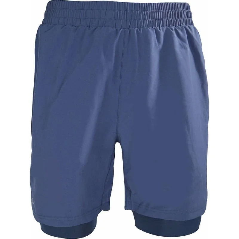 More Mile Core 2 In 1 Mens Running Shorts - Blue