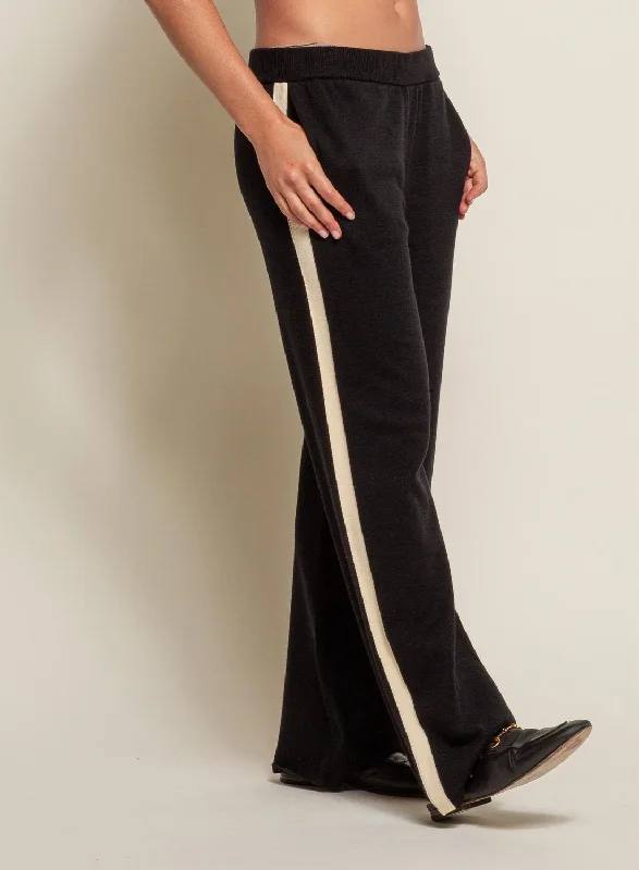 Vintage-Inspired Women's Clothes Sweater Pants In Black