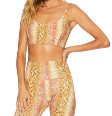 Golden Snakeskin Bra Top