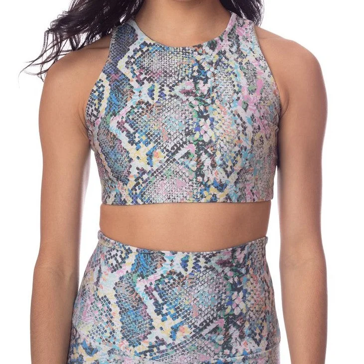 Vintage-Inspired Women's Clothes Jewel Snake Crop Top