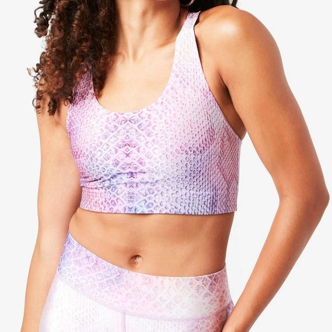 Pink Python Hi-Shine Sports Bra