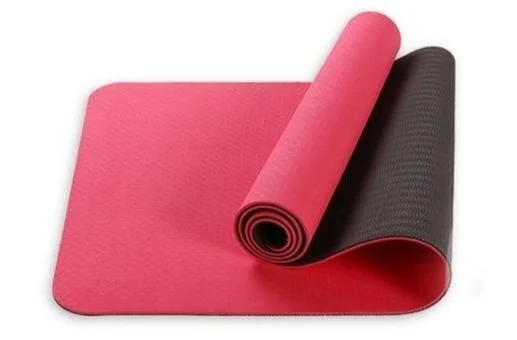 Women's Transitional Clothes Black and red natural rubber yoga mat