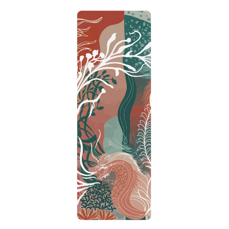 Rubber Yoga Mat - Subtle Dragon