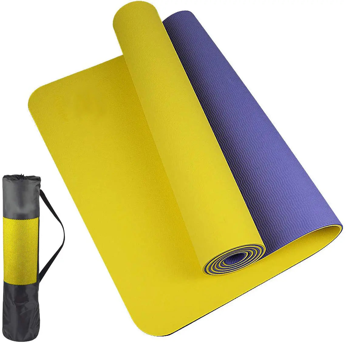 Yellow yoga mat